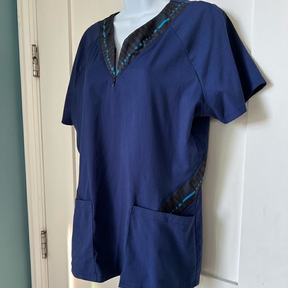 Grey's Anatomy Professional Wear by Barco Active Spandex Scrub Top sz M